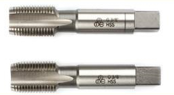 Набор из 2-х ручных метчиков из быстрорежущей стали HSS DIN5157 (2 шт) G 2"X11