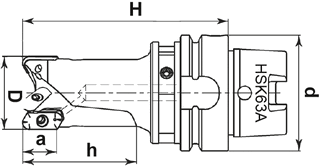 Фреза концевая с пластинами MT190B-040NC40R02XE17-L192-IK