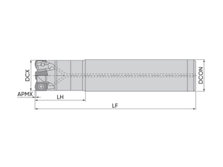 Корпус фрезы XLMP0901-EHF-D20Z2C20-L200