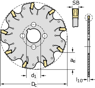 Фреза BLAXX и Xtra·tec® F5055.B16.063.Z05.1,5