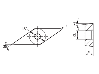 Пластина твердосплавная VCGT160404-AC MN10