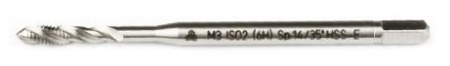 Метчик машинный из быстрорежущей стали HSS-E DIN371/C 35° M10