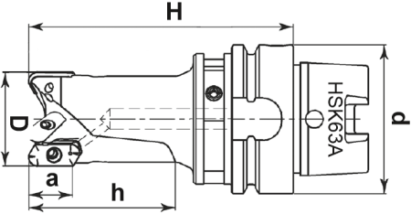 Фреза концевая с пластинами MT190B-040NC40R02XE17-L192-IK