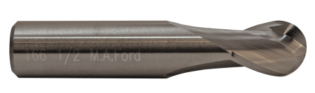 Фреза твердосплавная TuffCut® GP, короткая 2 зуб. сферическая 166 1400